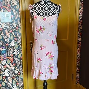 Pink Floral Express Mini Sundress with adjustable straps 🌺🌸🌼 Size L
